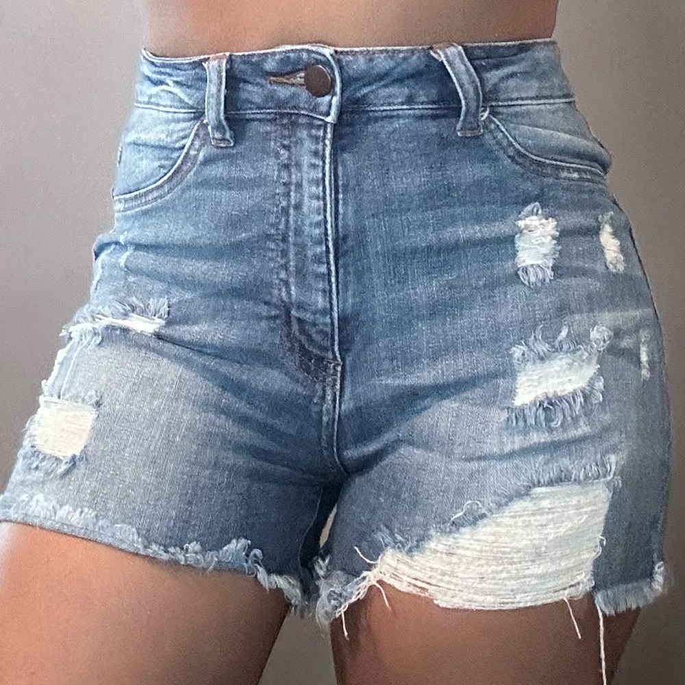 Women's Blue Denim Shorts